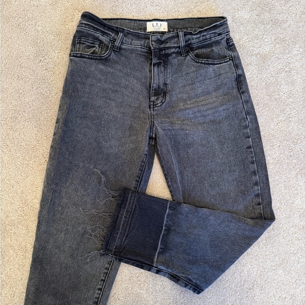 Black straight jeans